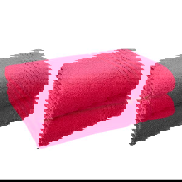 Catherine Lansfield Zero Twist Cotton Bath Sheet Pair Hot Pink