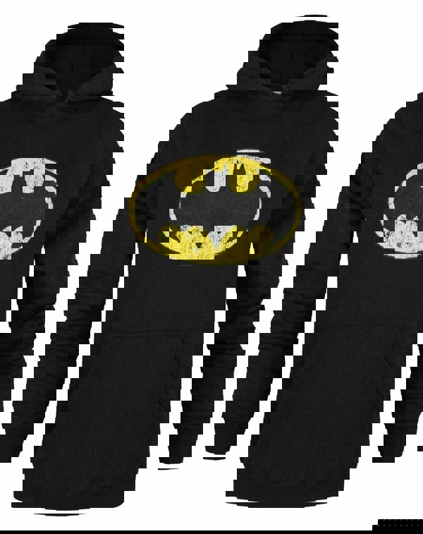 DC Comics Mens Black Batman Logo Hoodie