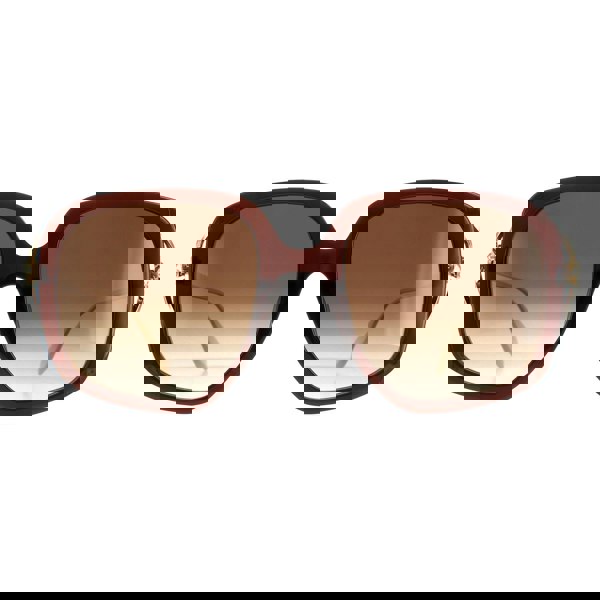 Alexander McQueen Sunglasses AM0374S 002 Brown Gold Brown Gradient