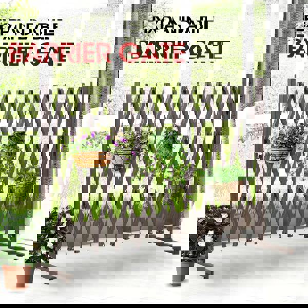 Security Gate Pet Baby Metal Barrier Garden Indoor Outdoor Expandable  3.3M