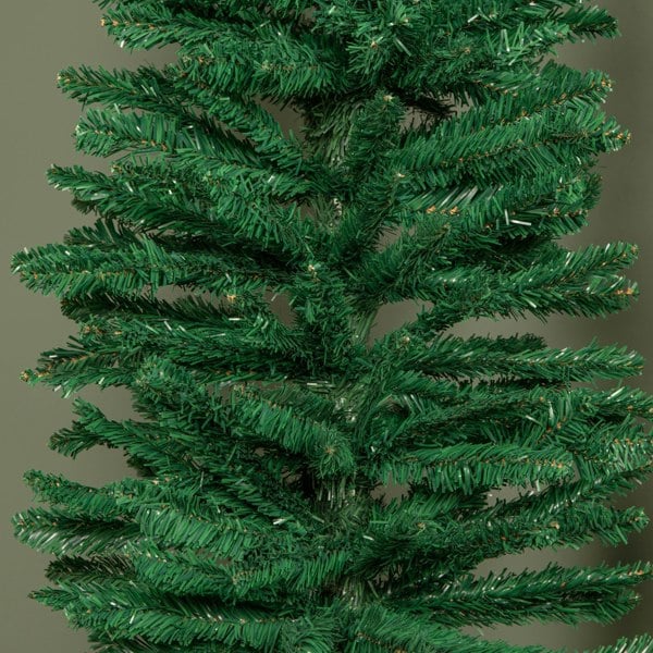 Samuel Alexander 8ft (2.4m) Green Artificial Pencil Christmas Tree With Green Metal Stand and 460 Tips