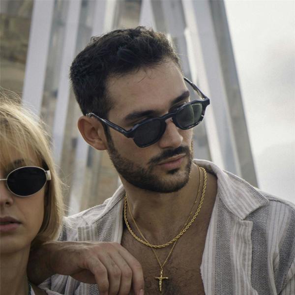 De-Gamme Geometric Frame Square Polarized Sunglasses - Saint Marlo