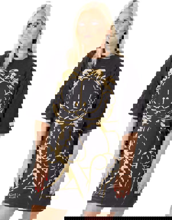 Garfield Womens Grey Character Oversized Short Sleeved T-Shirt