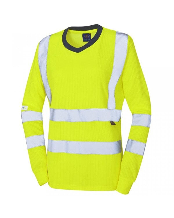 Leo Workwear Lydford Ladies Comfort Long Sleeve T-Shirt