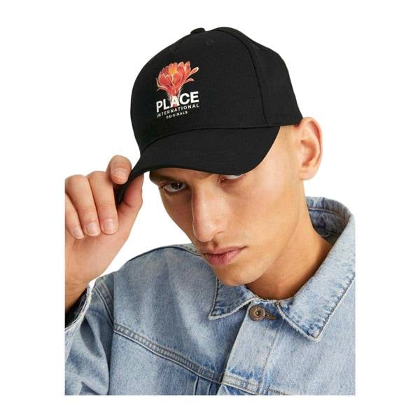Jack And Jones Casual Baseball Cap - Black/Red Flecked - 
