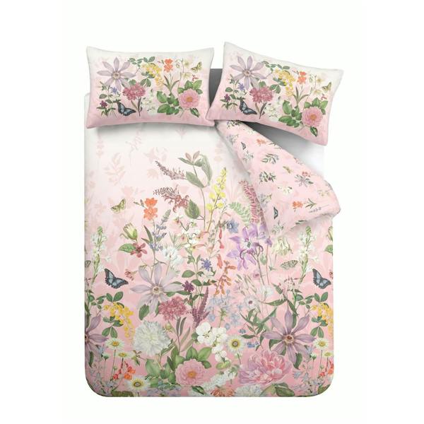 RHS Enchanted Butterfly Garden Pink Duvet Cover Set