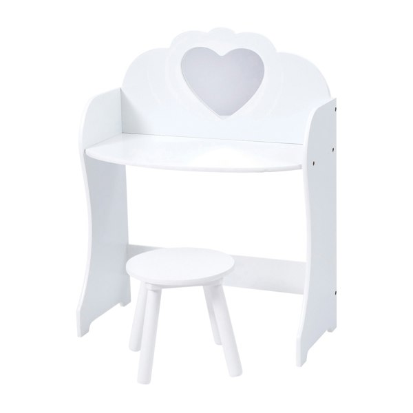 TF5301-white-dressing-table-with-heart-shaped-mirror