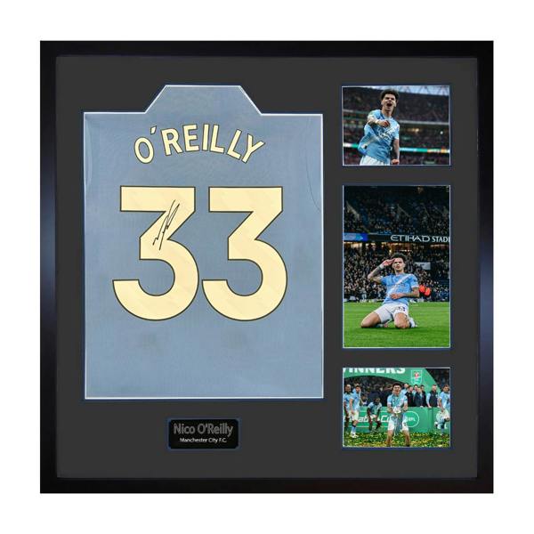 Nico O'Reilly Signed Manchester City Elite Frame
