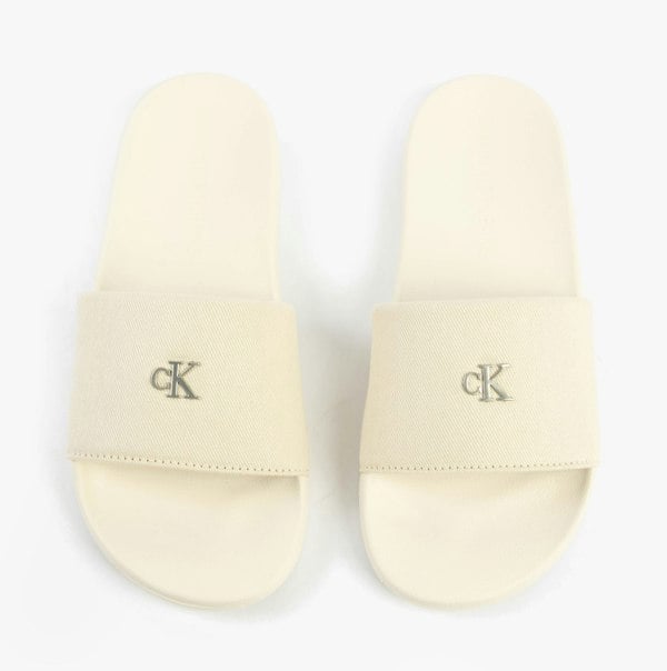 Calvin Klein MONOGRAM Womens Slides Turtle Dove