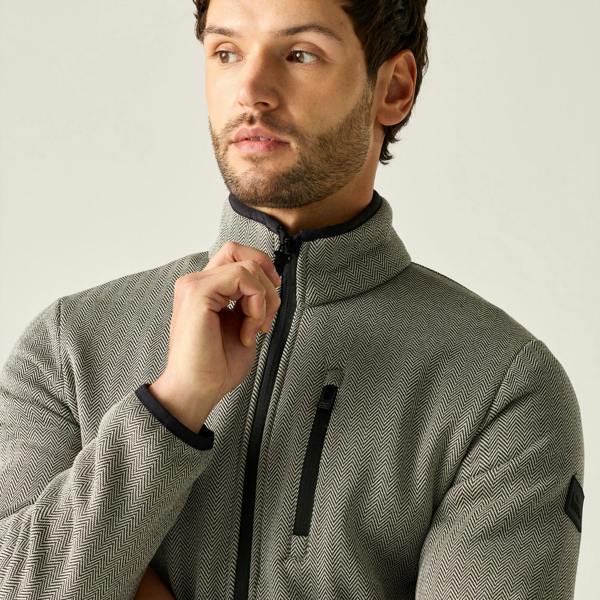 Regatta Mens Brayleigh Full Zip Fleece Jacket - Moonbeam - 