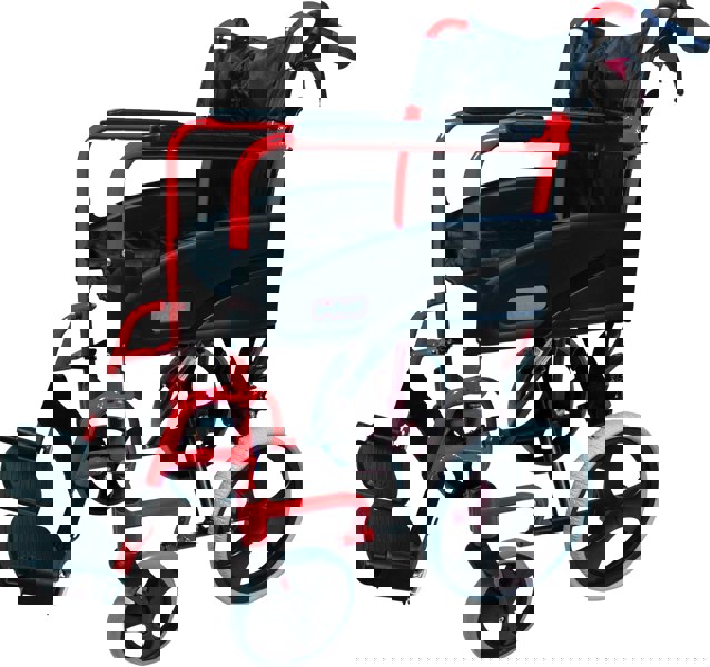 Aidapt Compact Transport Aluminium Wheelchair Red
