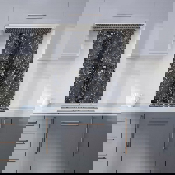 Warren Reed - Designer Black Quartz Effect Kitchen Splashback