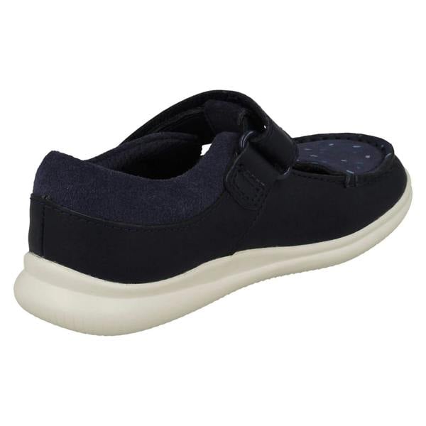 Clarks Girls Clarks Spotty Detailed T-Bar Shoes Crest Moc