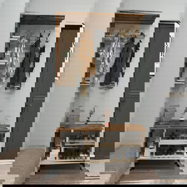 Destina Home Hallway Coat Rack with Shelves Cassia