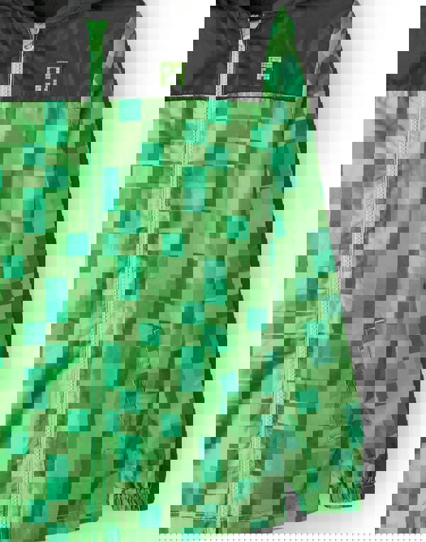 Minecraft Boys Green Creeper Long Sleeve Zip Jacket