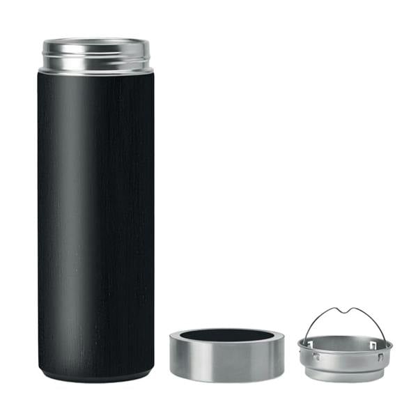 MidOcean Batumi Bamboo Double Wall 400ml Flask - Black - 