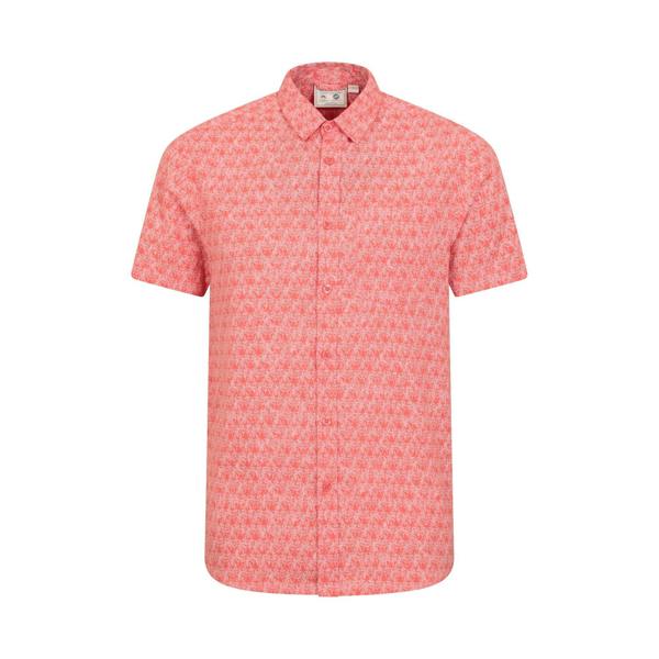 Mountain Warehouse Mens Preston Illustration Leaves Shirt - Coral - 