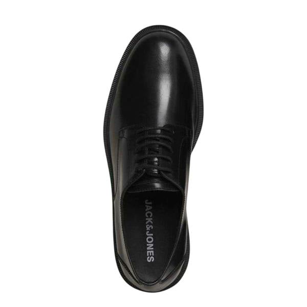 Jack And Jones Mens Leather Low Heel Dress Shoes - Anthracite - 