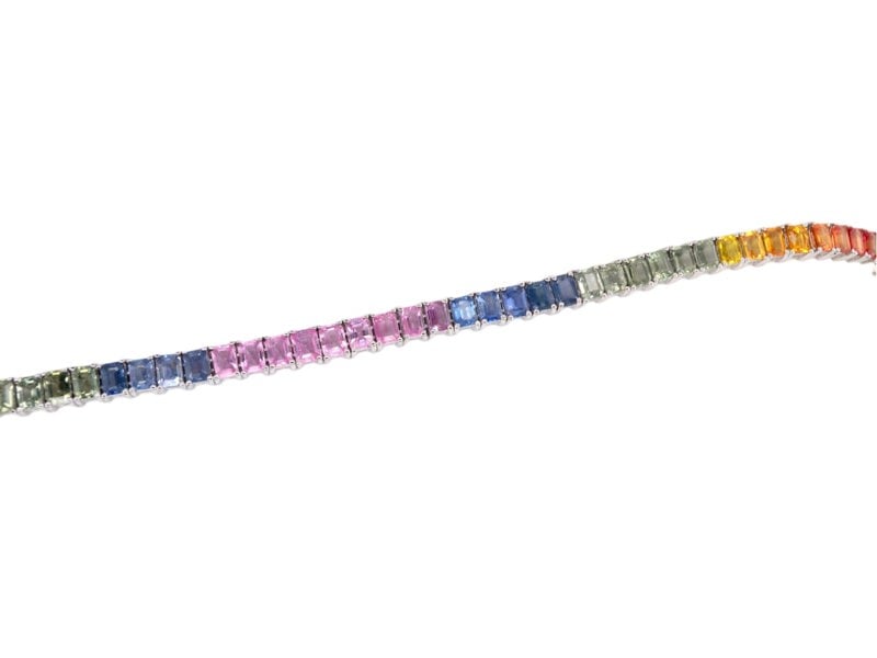 Vintage Tom A multi colour sapphire line bracelet