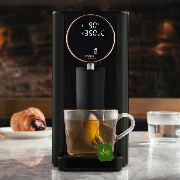 Cooks Professional 2.7L Digital Hot Water Dispenser | Black and Rose Gold
