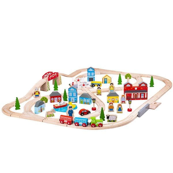 Bigjigs Rail BJT015 Town and Country Train Set