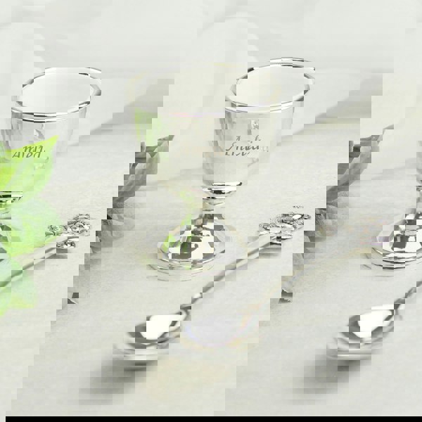 Personalised Memento Company Personalised Silver Egg Cup & Spoon