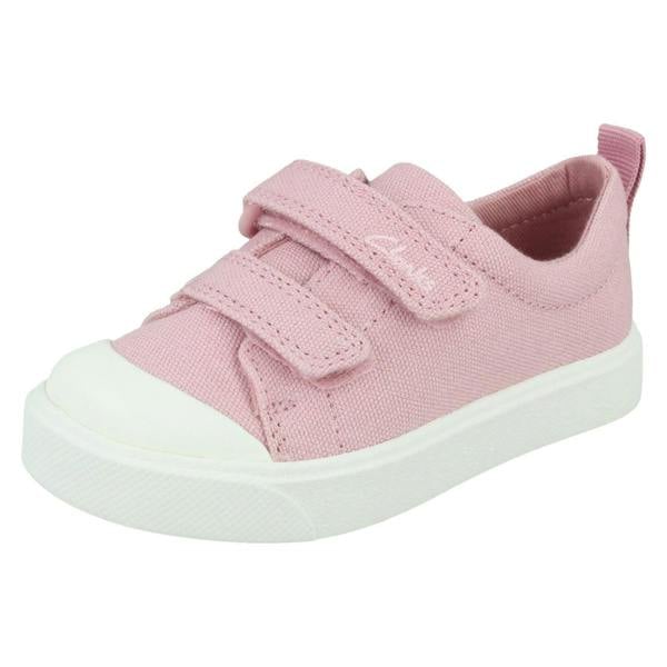 Clarks Girls Clarks Pattern Detailed Canvas Shoes City Bright