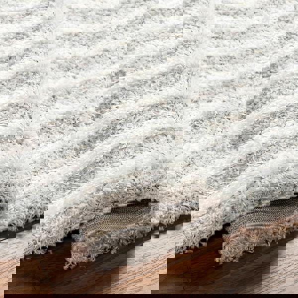 Livabliss Urban Shag-Modern Grey White Soft Plush Pile Rug