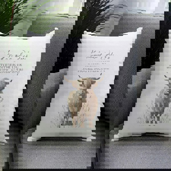 Personalised Memento Company Personalised Highland Cow Cushion