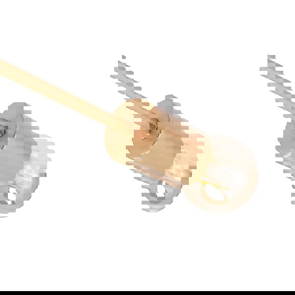 Industrial Designer Styled Satin Gold Ceiling Light with Straight Metal Arms Image 3