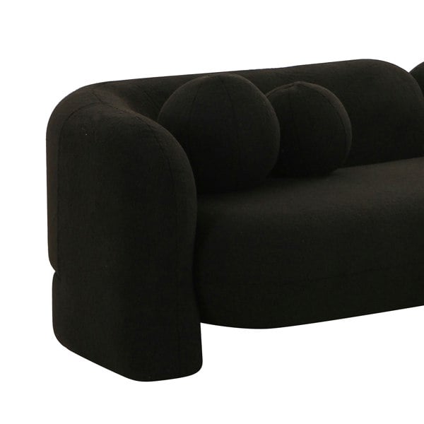 Furniture Edit Amelie Black Faux Fur Sofa