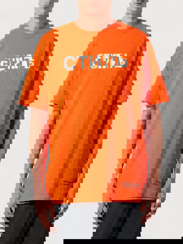 Heron Preston CTNMB Logo T Shirt Orange - Supplied FashionHeron Preston