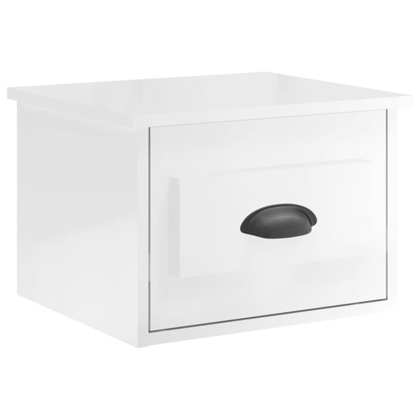 Berkfield Wall-mounted Bedside Cabinets 2 pcs High Gloss White 41.5x36x28cm