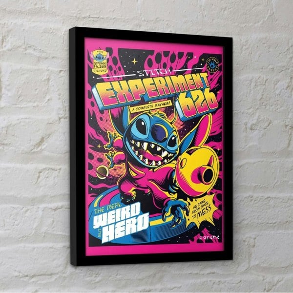 Lilo & Stitch Comic 4 Framed Poster - Multicoloured