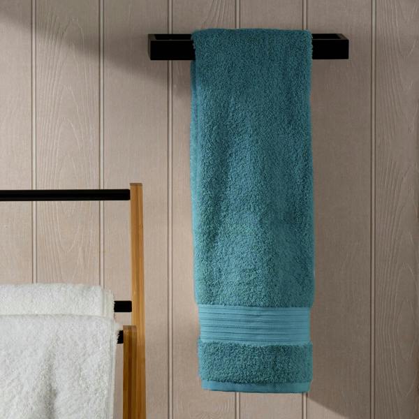 Teal Egyptian Cotton Towels close-up detail 2 | Soak and Sleep