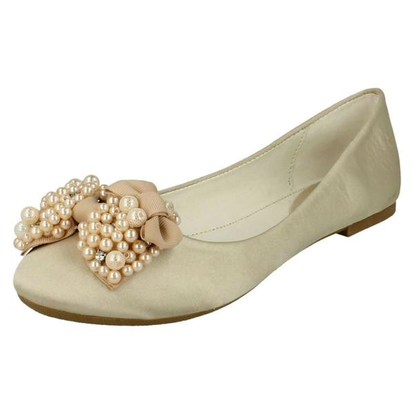 Spot On Ladies Spot On Bow Ballerina Flats F80090