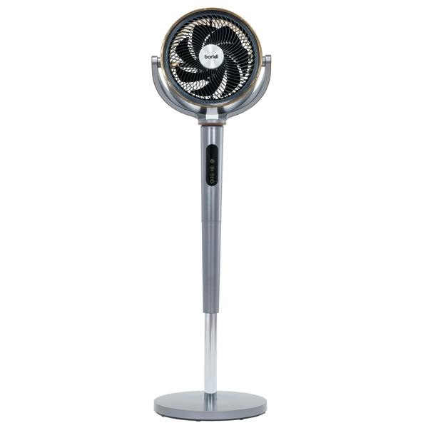 Dellonda Baridi 12" Adjustable-Height Pedestal Fan with Remote Control, Back Light Function & 12hr Timer, Grey - DH264