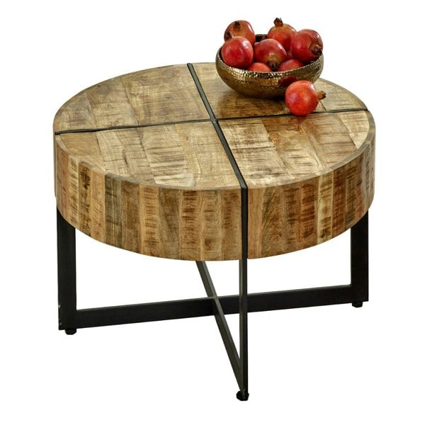 IH Design Valor Mango Wooden Coffee Table With Metal Legs