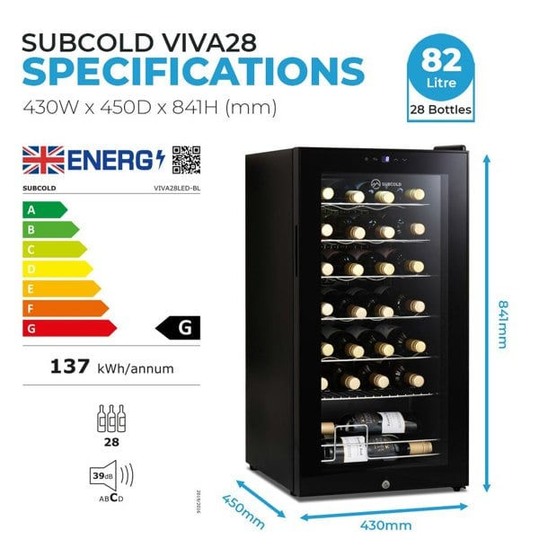 Subcold Viva28 LED - Wine Cooler