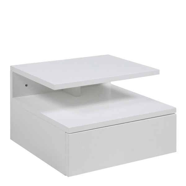 Furniture To Go Ashlan Bedside Table with 1 Drawer in White