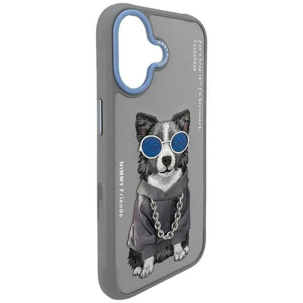 Nimmy Friends Nimmy Glasses Cool Dog Case with MagSafe for iPhone 17 6.3" Grey Blue - N-YJ-IP17-028