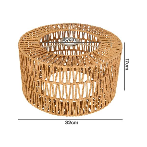 Emitto Lamp Shade Boho Woven Light Shade Durable Easy Fit Living Room Yellow