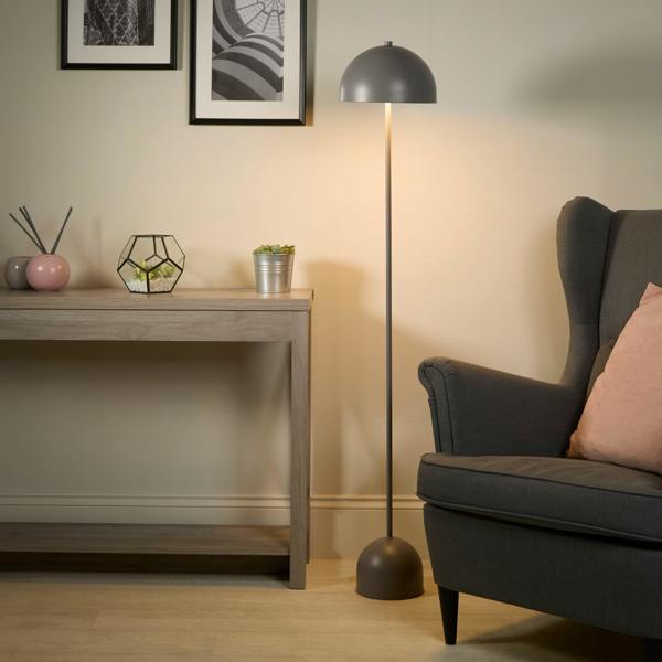 Portable LED Mushroom Floor Lamp Grey