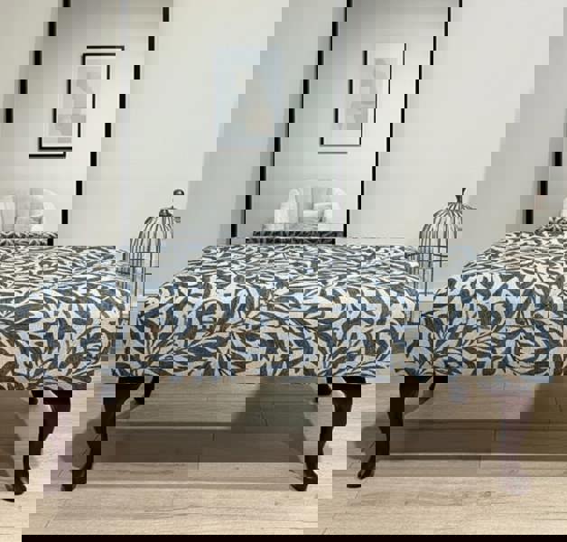 PREMIUM will blue non storage foostool coffee table, footrest pouffe side table - ISTOOLS