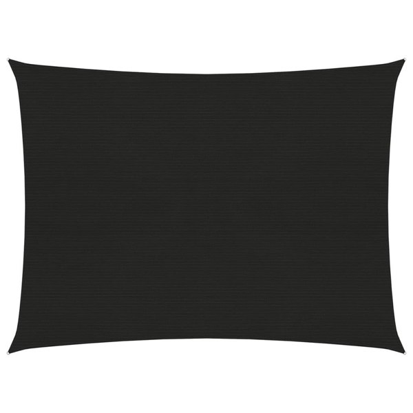 Berkfield Sunshade Sail 160 g/m�__ Black 3x4 m HDPE