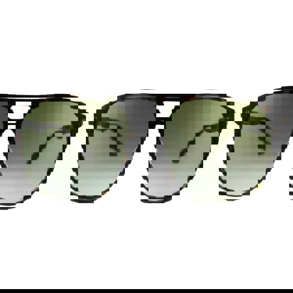 BMW Dark Havana Brown Frame Gradient Green Lens Sunglasses
