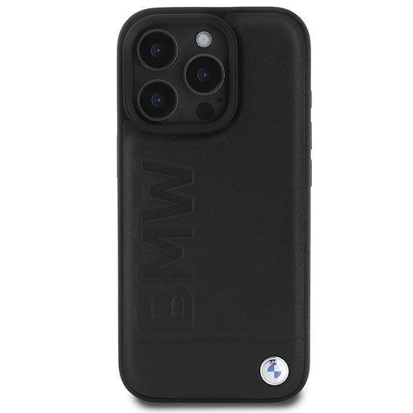 BMW Leather Hot Stamp Case for iPhone 16 Pro Max 6.9" Black - BMHCP16XSLLBK
