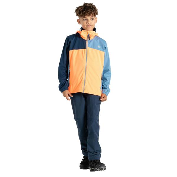 Dare 2B Childrens/Kids Cheer Soft Shell Jacket - Orange/Niagara Blue - 