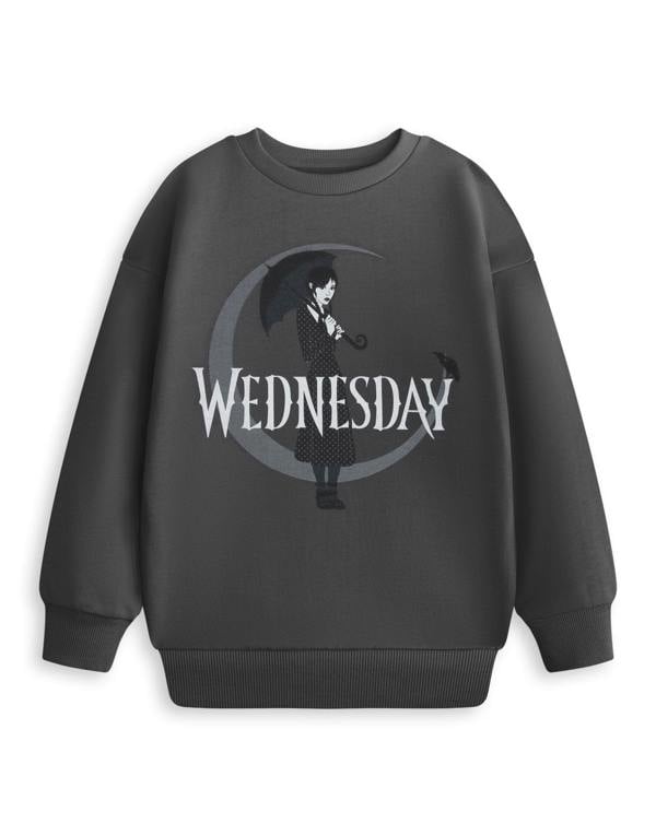 Vanilla Underground Wednesday Girls Grey Moon Sweatshirt