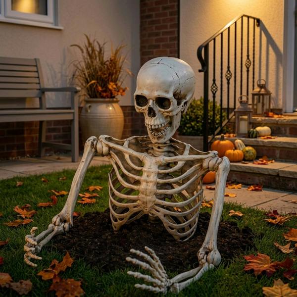 Garden Greatness Halloween Skeleton Ground Breaker Prop